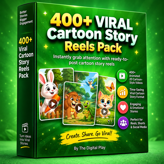 400+ Viral Cartoon Story Reels Pack